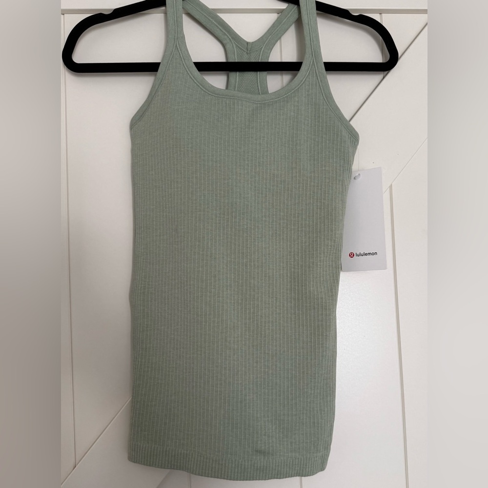 lululemon athletica Sage Green Ribbed Tank Top